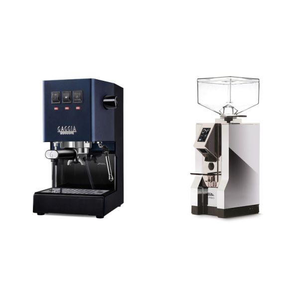 Gaggia New Classic E24, blue + Eureka Mignon Turbo, CR chrome