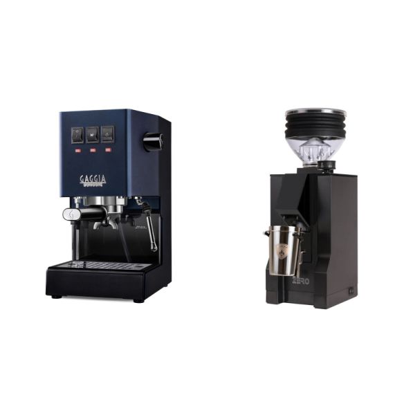 Gaggia New Classic E24, blue + Eureka Mignon Zero, BL black