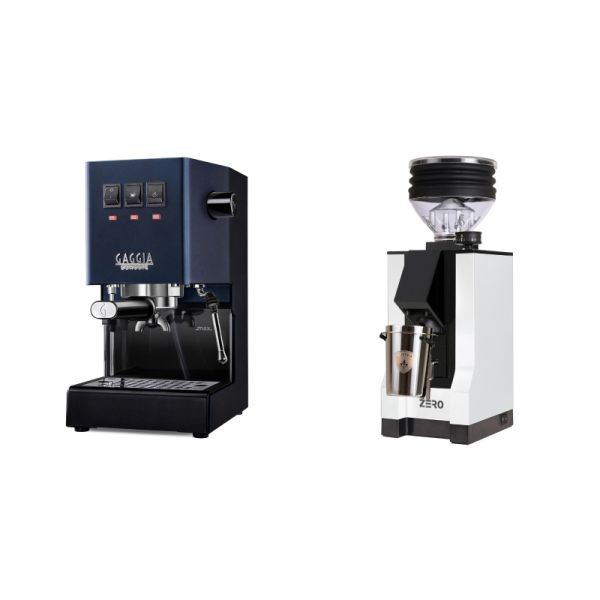 Gaggia New Classic E24, blue + Eureka Mignon Zero, BL white