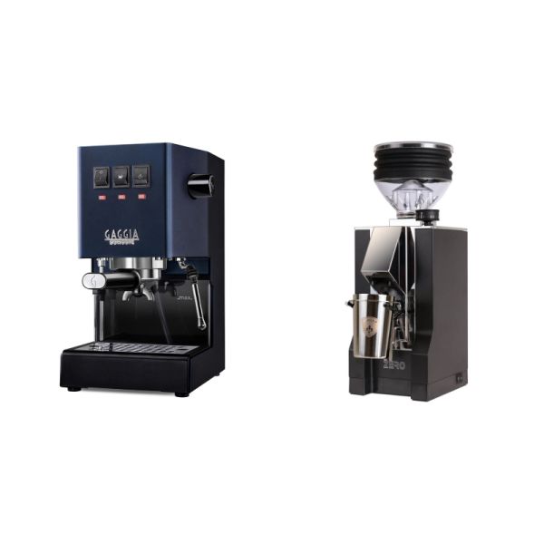 Gaggia New Classic E24, blue + Eureka Mignon Zero, CR black