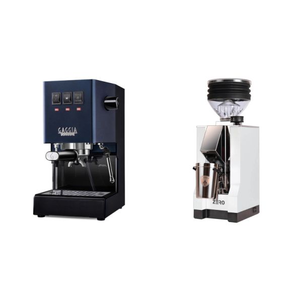 Gaggia New Classic E24, blue + Eureka Mignon Zero, CR white