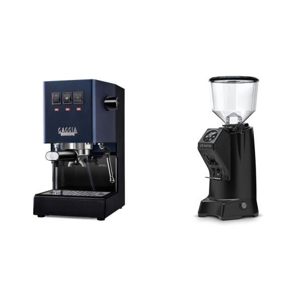 Gaggia New Classic E24, blue + Eureka Zenith 65 Touch, black