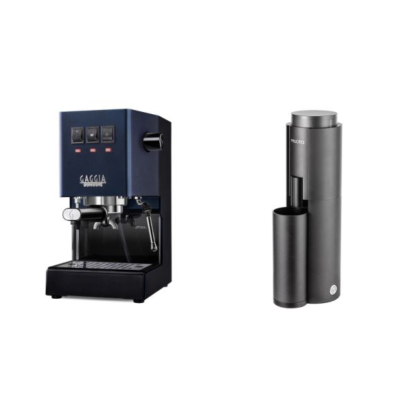 Gaggia New Classic E24, blue + Felicita F47, black