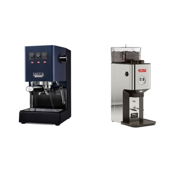 Gaggia New Classic E24, blue + Lelit William PL72-P