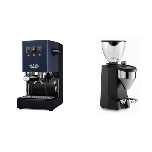 Gaggia New Classic E24, blue + Rocket Espresso FAUSTO 2.1, black