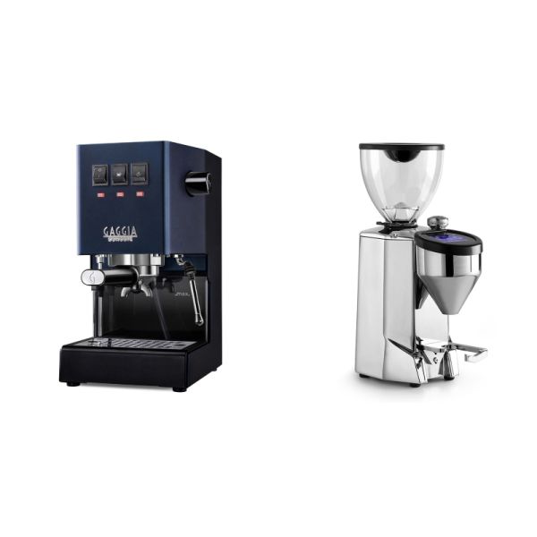 Gaggia New Classic E24, blue + Rocket Espresso FAUSTO 2.1, chrome