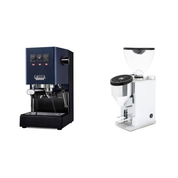 Gaggia New Classic E24, blue + Rocket Espresso FAUSTINO 3.1, chrome