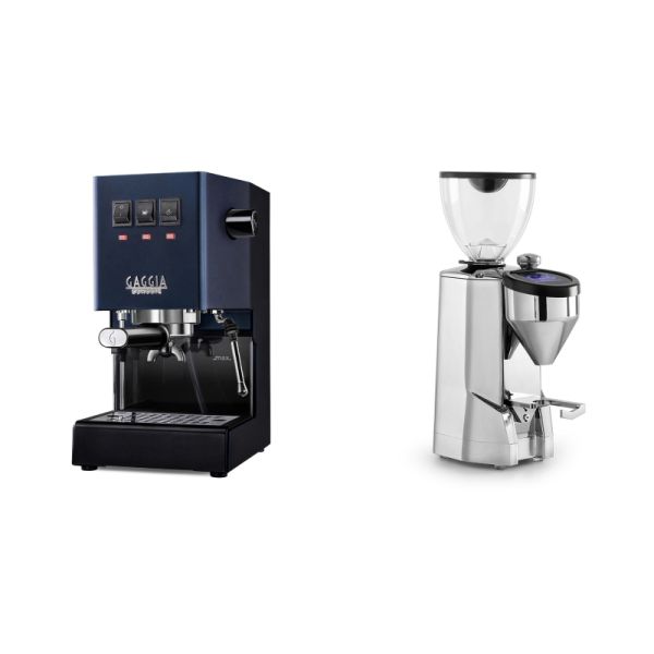 Gaggia New Classic E24, blue + Rocket Espresso SUPER FAUSTO, chrome