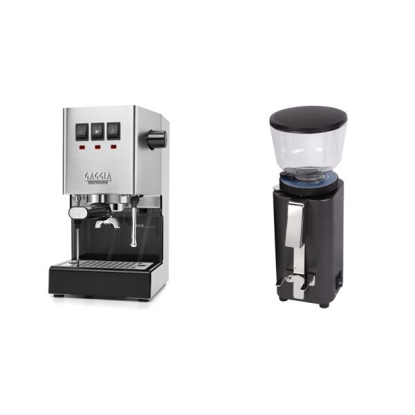 Gaggia New Classic E24, stainless steel + ECM C-Manuale 54, anthracite