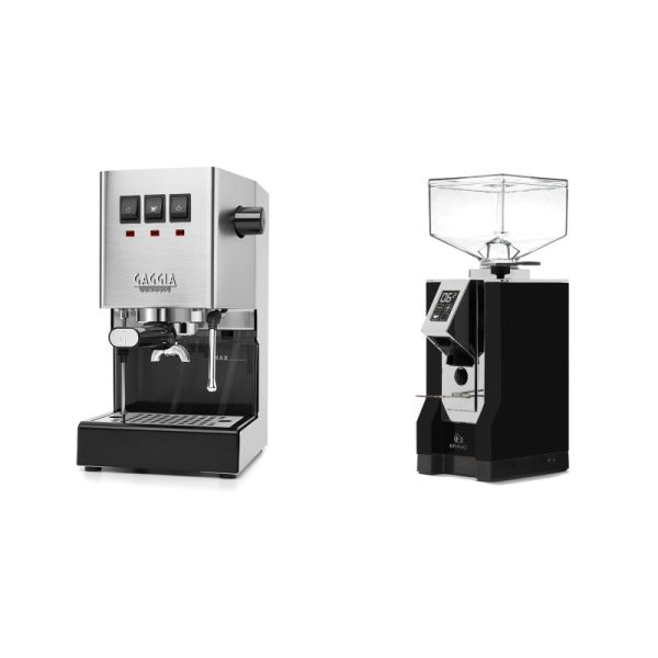 Gaggia New Classic E24, stainless steel + Eureka Mignon Bravo, CR black