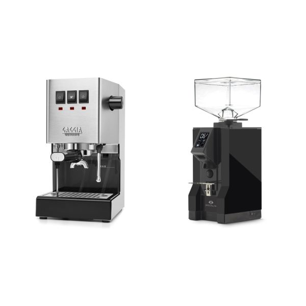 Gaggia New Classic E24, stainless steel + Eureka Mignon Specialita, BL black