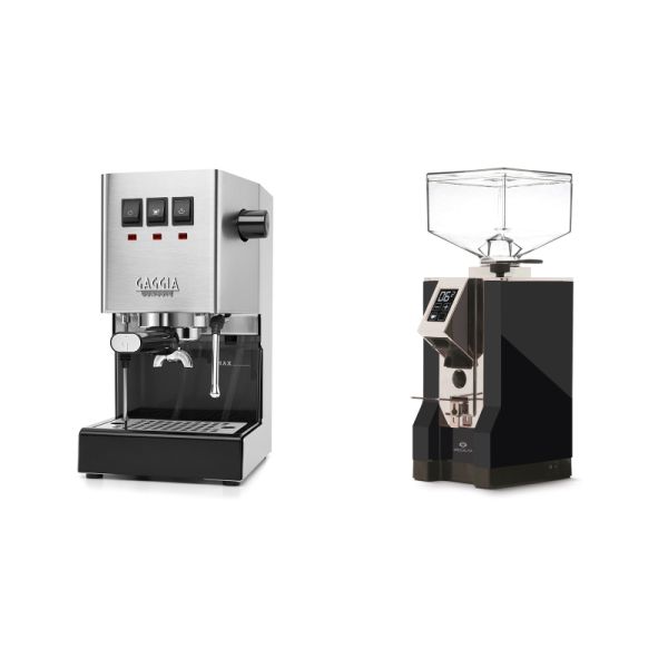 Gaggia New Classic E24, stainless steel + Eureka Mignon Specialita, CR black