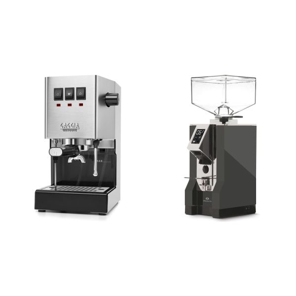 Gaggia New Classic E24, stainless steel + Eureka Mignon Specialita, CR anthracite