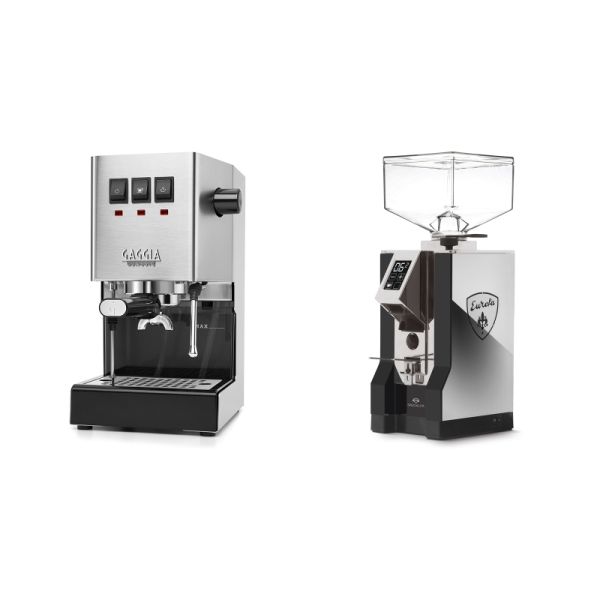 Gaggia New Classic E24, stainless steel + Eureka Mignon Specialita, NX black