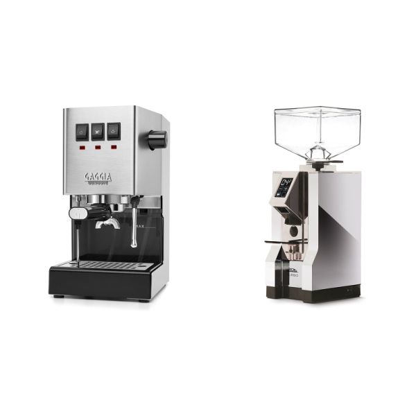 Gaggia New Classic E24, stainless steel + Eureka Mignon Turbo, CR chrome