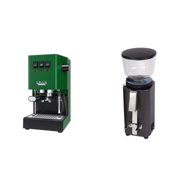 Gaggia New Classic E24, green + ECM C-Manuale 54, anthracite