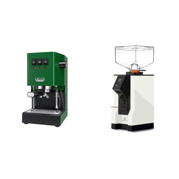 Gaggia New Classic E24, green + Eureka Mignon Perfetto, BL white