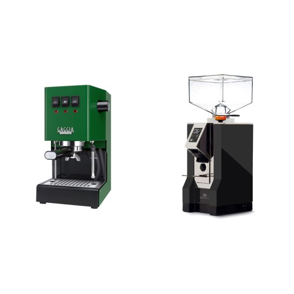 Gaggia New Classic E24, green + Eureka Mignon Perfetto, CR black