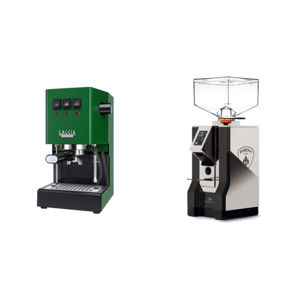 Gaggia New Classic E24, green + Eureka Mignon Perfetto, NX black