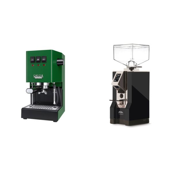 Gaggia New Classic E24, green + Eureka Mignon Turbo, CR black