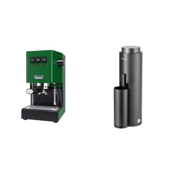 Gaggia New Classic E24, green + Felicita F47, black