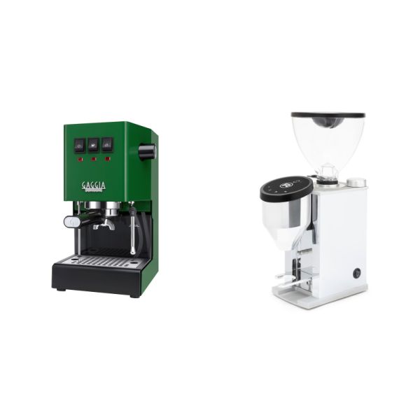 Gaggia New Classic E24, green + Rocket Espresso FAUSTINO 3.1, chrome