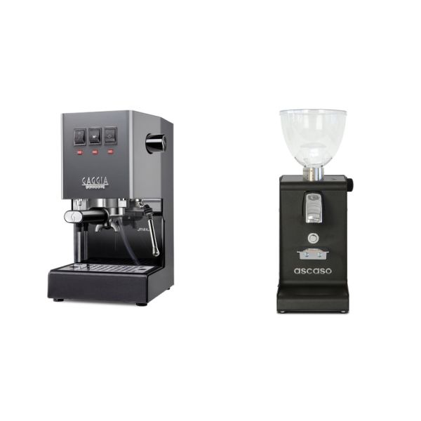 Gaggia New Classic E24, grey + Ascaso i-steel, black