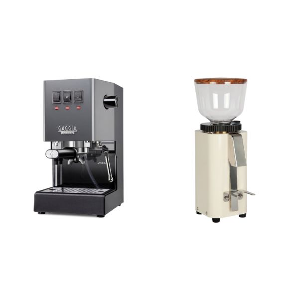 Gaggia New Classic E24, grey + ECM C-Manuale 54, cream, olive