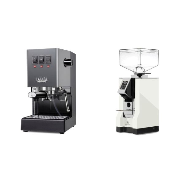 Gaggia New Classic E24, grey + Eureka Mignon Bravo, CR white