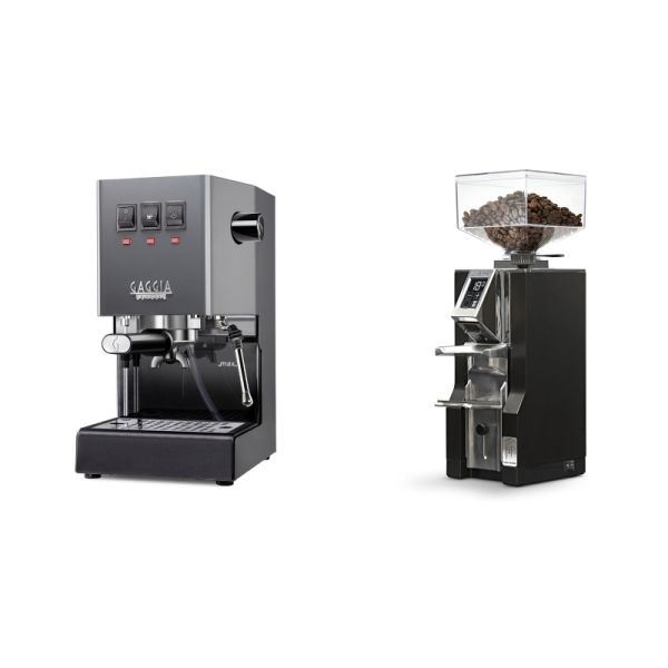 Gaggia New Classic E24, grey + Eureka Mignon Libra, CR black