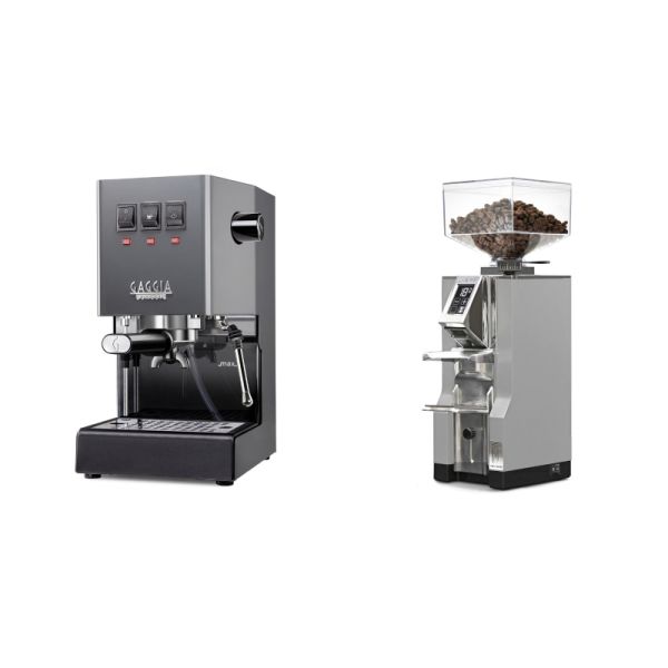 Gaggia New Classic E24, grey + Eureka Mignon Libra, CR grey