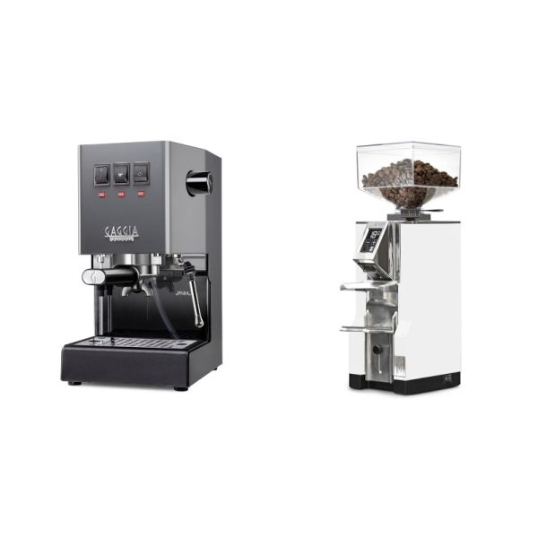 Gaggia New Classic E24, grey + Eureka Mignon Libra, CR white