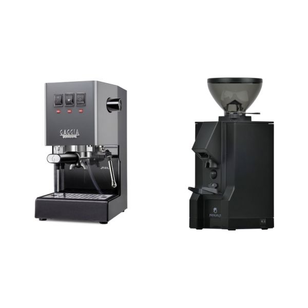 Gaggia New Classic E24, grey + Eureka Mignon Manuale, BL black