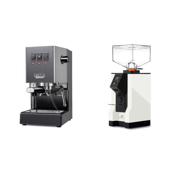 Gaggia New Classic E24, grey + Eureka Mignon Perfetto, BL white