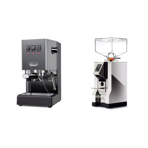 Gaggia New Classic E24, grey + Eureka Mignon Perfetto, CR chrome