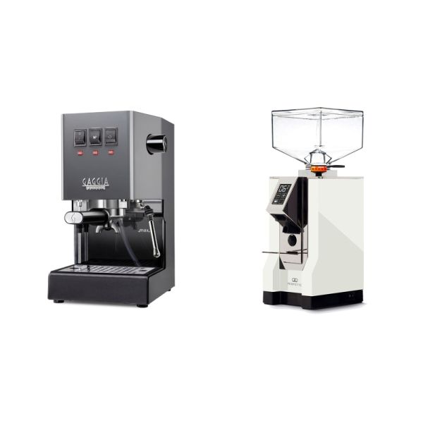 Gaggia New Classic E24, grey + Eureka Mignon Perfetto, CR white