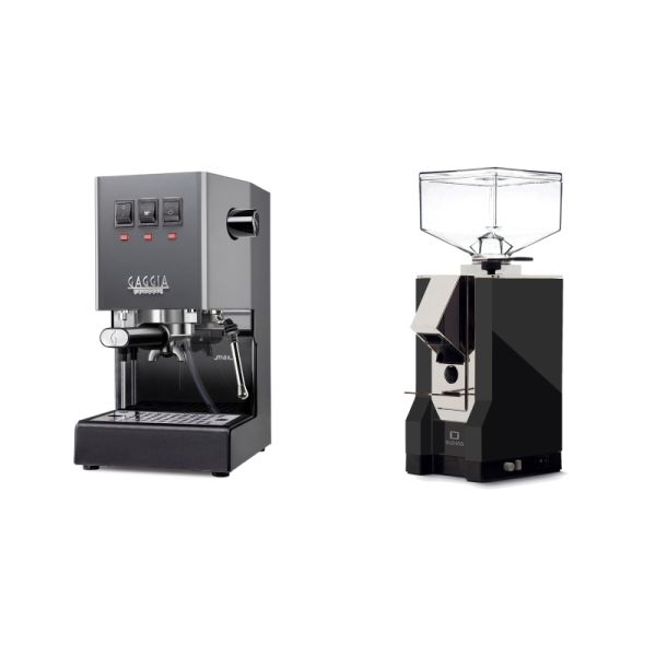 Gaggia New Classic E24, grey + Eureka Mignon Silenzio, CR black