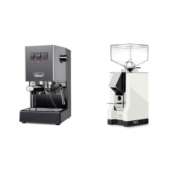 Gaggia New Classic E24, grey + Eureka Mignon Silenzio, CR white