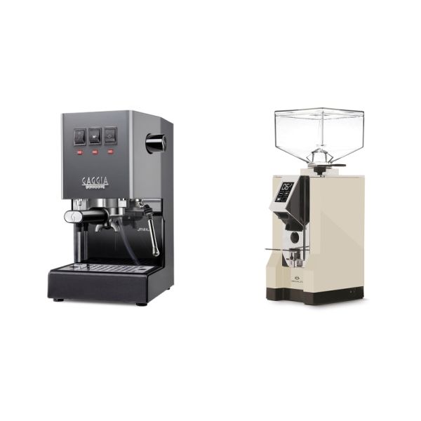 Gaggia New Classic E24, grey + Eureka Mignon Specialita, CR cream