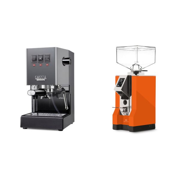 Gaggia New Classic E24, grey + Eureka Mignon Specialita, CR orange