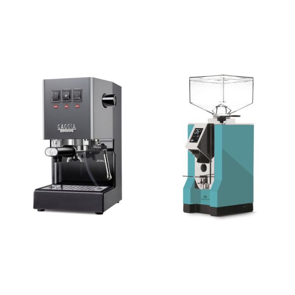 Gaggia New Classic E24, grey + Eureka Mignon Specialita, CR tiffany blue