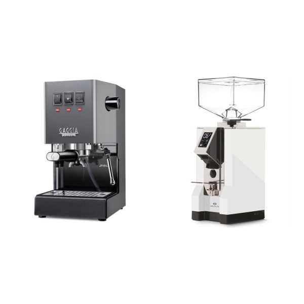 Gaggia New Classic E24, grey + Eureka Mignon Specialita, CR white