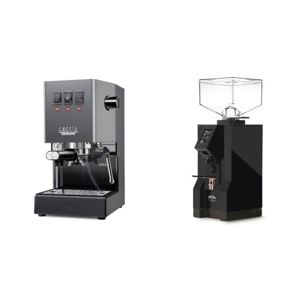 Gaggia New Classic E24, grey + Eureka Mignon Turbo, BL black