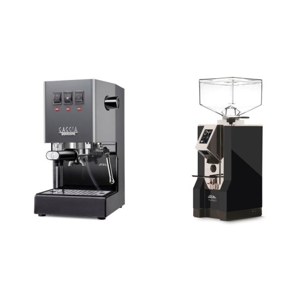 Gaggia New Classic E24, grey + Eureka Mignon Turbo, CR black