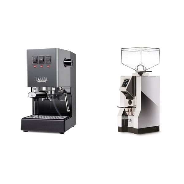 Gaggia New Classic E24, grey + Eureka Mignon Turbo, CR chrome