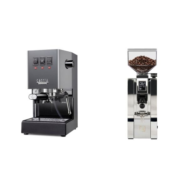 Gaggia New Classic E24, grey + Eureka Mignon XL, CR chrome