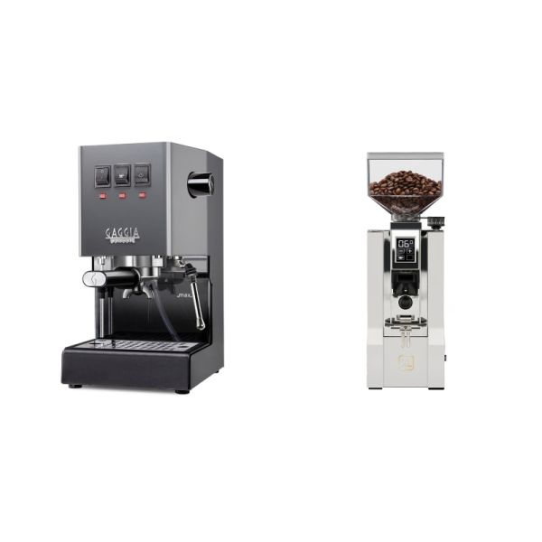 Gaggia New Classic E24, grey + Eureka Mignon XL, CR white