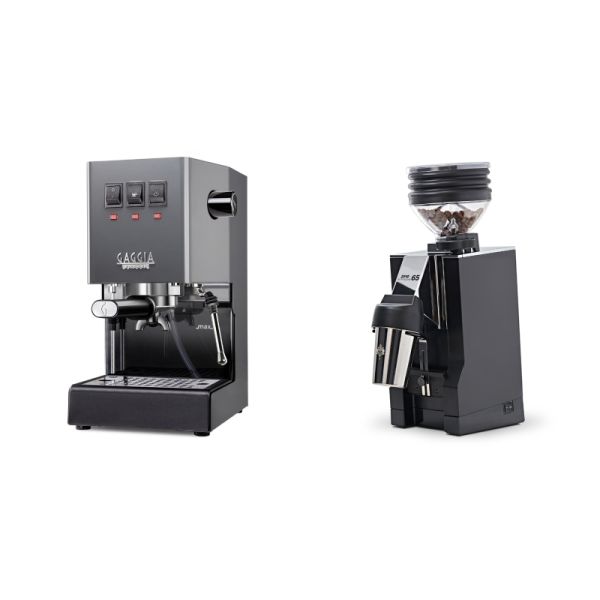 Gaggia New Classic E24, grey + Eureka Mignon Zero 65 All Purpose, CR black