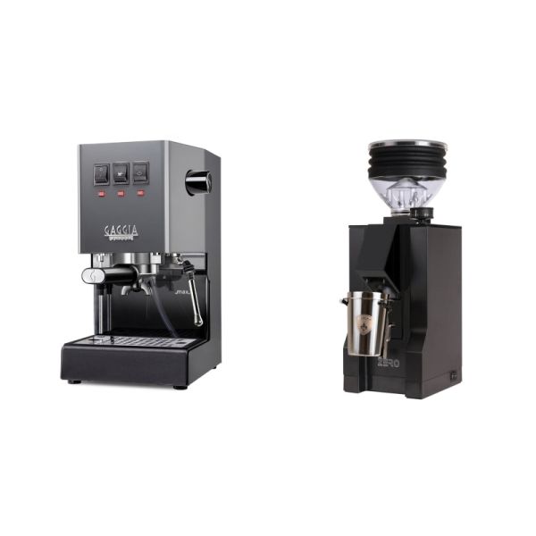 Gaggia New Classic E24, grey + Eureka Mignon Zero, BL black