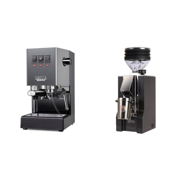 Gaggia New Classic E24, grey + Eureka Mignon Zero, CR black